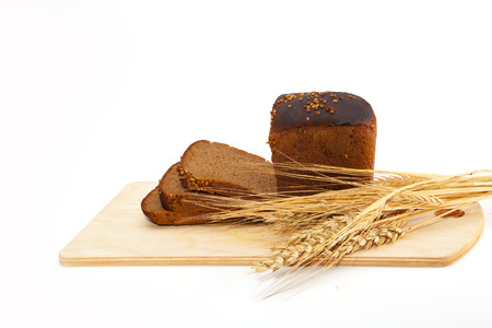 Isolated bread and wheat stockの写真素材