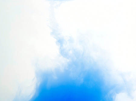 abstract pattern background with blue ink in waterの写真素材