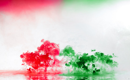 Abstract pattern background with abstract colours ink in waterの写真素材