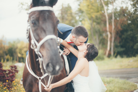 wedding couple kissingの写真素材