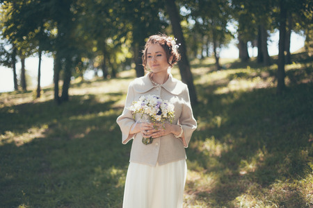 Bride with Bouquetの写真素材