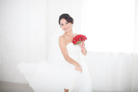 A beautiful young brideの写真素材