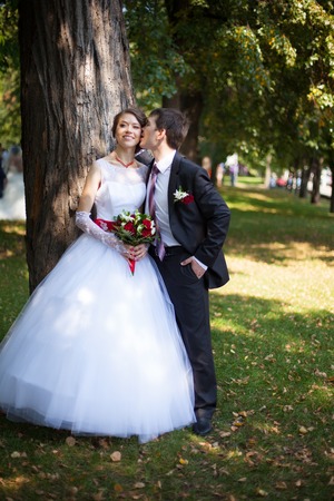 Husband and Wife on Wedding Dayの写真素材