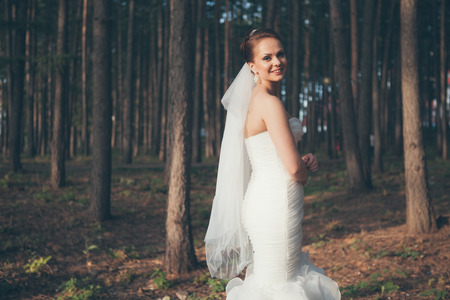 Beautiful young brideの写真素材