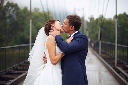Newlyweds on Wedding Day. Bride and Groom.の写真素材