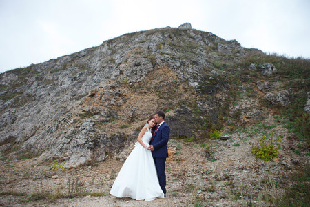 Newlyweds on Wedding Day. Bride and Groom.の写真素材