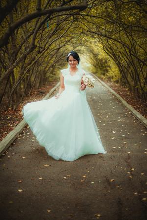 Beautiful bride. Wedding Day. Beautiful Happy womanの写真素材