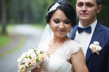Newlyweds on Wedding Day. Bride and Groom.の写真素材