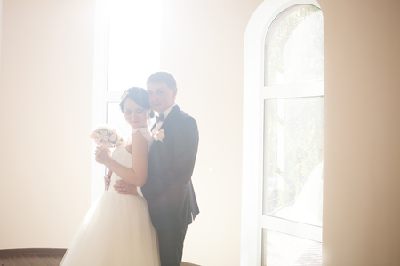 Newlyweds on Wedding Day. Bride and Groom.の写真素材