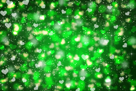 Green heart space for love glitter ready design. Love backgroundの写真素材