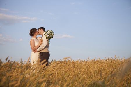 Newlyweds on Wedding Day. Bride and Groom.の写真素材