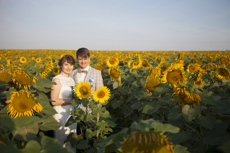 Newlyweds on Wedding Day. Bride and Groom.の写真素材