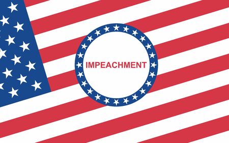 Impeachment election in american flag color and style.の写真素材