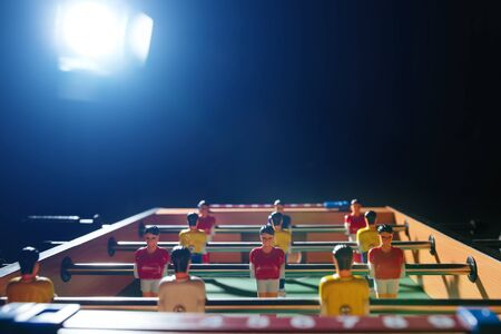 Foosball table soccer. Sport team football playersの写真素材