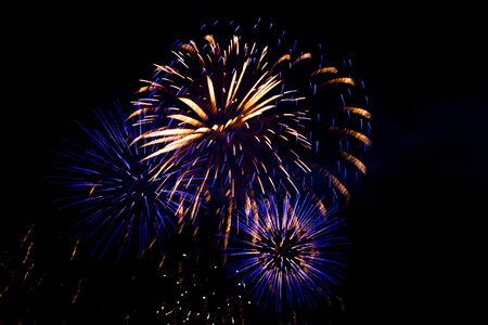 Brightly colorful fireworks and salute of various colors Brightly colorful fireworks and salute of various colorsの写真素材