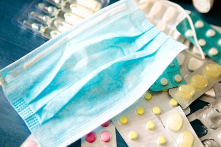 Novel coronavirus - 2019-nCoV. The inscription on the background of tablets 2019-nCoV. coronavirus outbreak.の写真素材