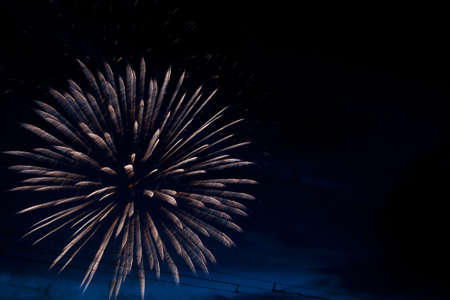 Fireworks on the background of the dark night sky. 4th July - American Independence Dayの写真素材