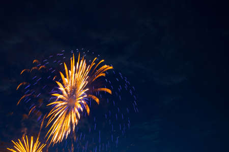 Fireworks on the background of the dark night sky. 4th July - American Independence Dayの写真素材