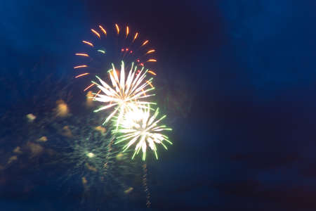 Fireworks in the night sky. Independence Day, 4th of July, Fourth of July or New Yearの写真素材