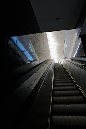Escalator towards light