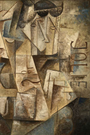 abstarct cubism oil painting jolie in blue and gray abstarct cubism oil painting jolie in blue and gray