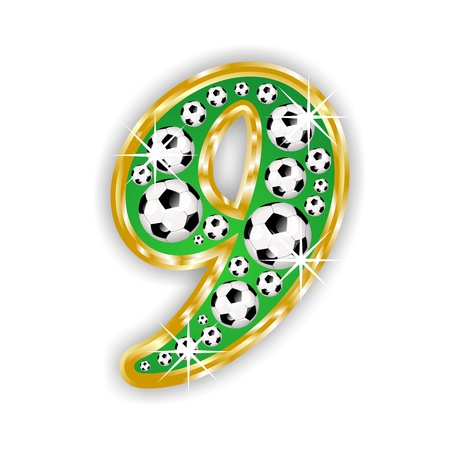 SOCCER FOOTBALL NUMBER 9の写真素材
