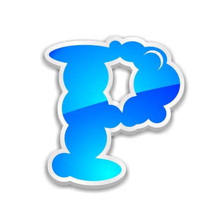 cloud alphabet letter pの写真素材