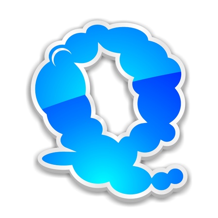 cloud alphabet letter qの写真素材