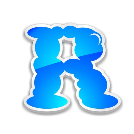 cloud alphabet letter rの写真素材