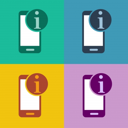 flat design icons - info  - ui or metro designの写真素材