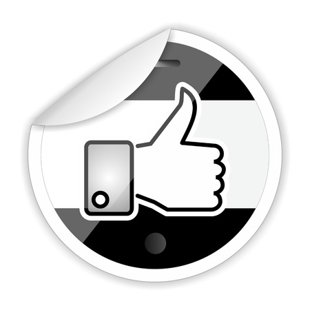 Like sticker in smartphone design の写真素材