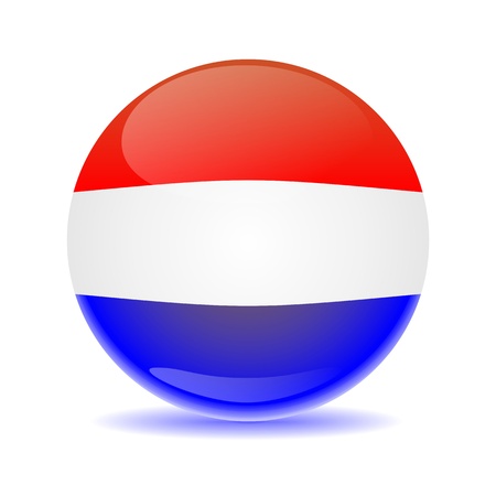 Netherlands flag sphere with multi colored shadowの写真素材