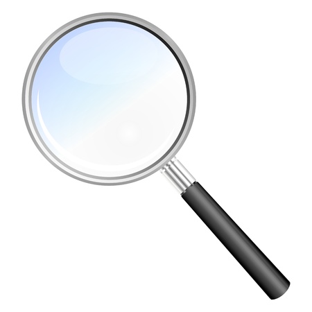 magnifying glass isolated illustrationの写真素材
