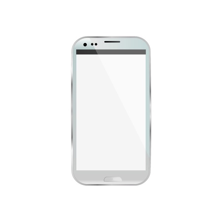 white smartphone isolated の写真素材
