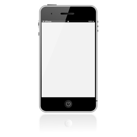 Realistic illustration of a Up Market bestselling Smartphone with large push buttonの写真素材