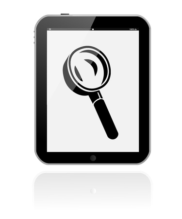 tablet pc search iconの写真素材