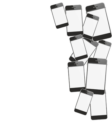smartphones backgroundの写真素材