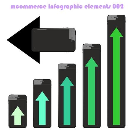 smart phone or cellphone infographic elementsの写真素材