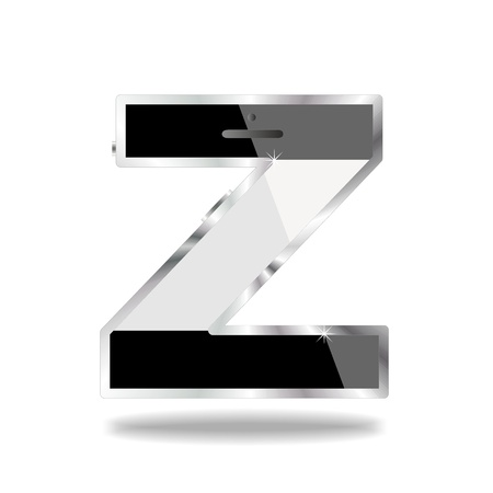 smartphone like, alphabet capital letter Z designの写真素材