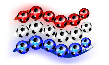Netherlands soccerballs football flagの写真素材