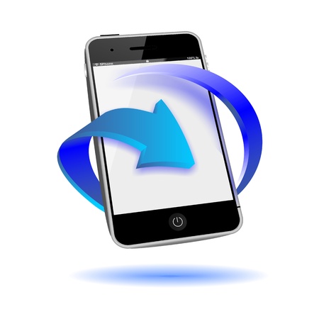 smartphone download arrow iconの写真素材