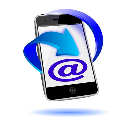 smartphone, cellphone email symbolの写真素材