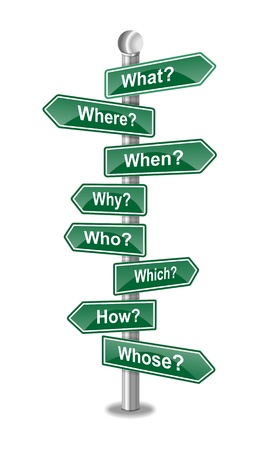 Questions signpostの写真素材