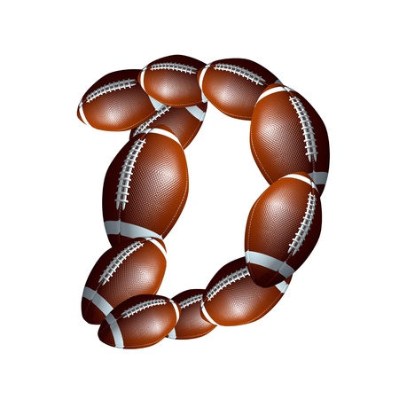 american football icon alphabet capital letter Dの写真素材