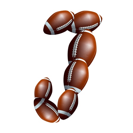 american football icon alphabet capital letter Jの写真素材
