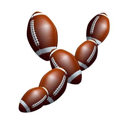 american football icon alphabet capital letter Yの写真素材