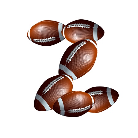 american football icon alphabet capital letter Zの写真素材