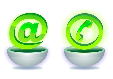 3D contact symbolsの写真素材
