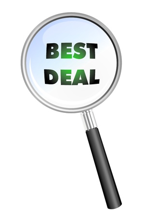 BEST DEAL magnifying glassの写真素材