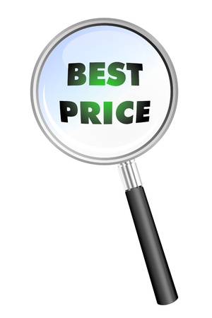 BEST PRICE magnifying glassの写真素材